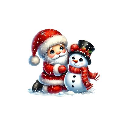 Cute illustrated Santa Christmas DTF transfer, pattern XMAS1514-7