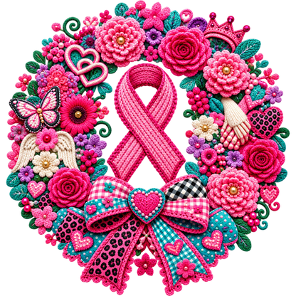 Breast Cancer Awareness Faux Yarn DTF Transfers – Ready to Press