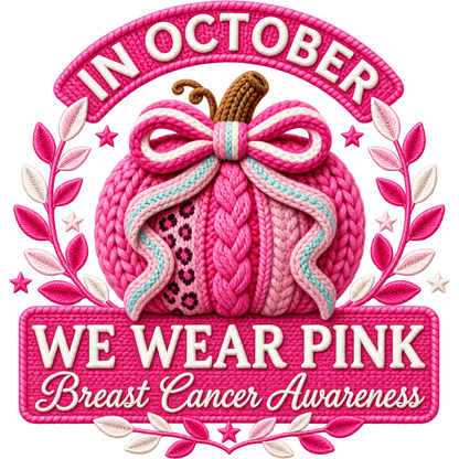 Breast Cancer Awareness Faux Yarn DTF Transfers – Ready to Press