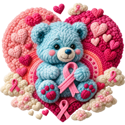 Breast Cancer Awareness Faux Yarn DTF Transfers – Ready to Press