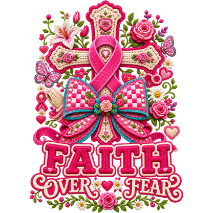 Breast Cancer Awareness Faux Yarn DTF Transfers – Ready to Press