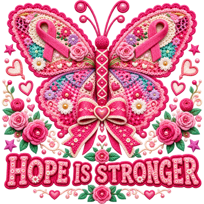 Breast Cancer Awareness Faux Yarn DTF Transfers – Ready to Press