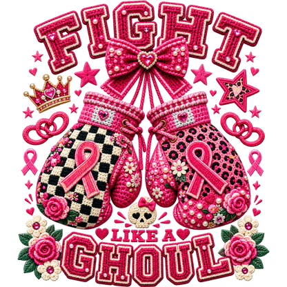 Breast Cancer Awareness Faux Yarn DTF Transfers – Ready to Press