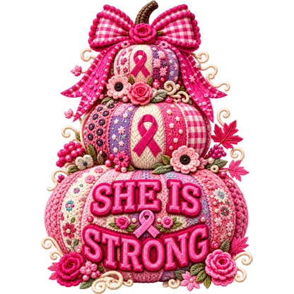 Breast Cancer Awareness Faux Yarn DTF Transfers – Ready to Press