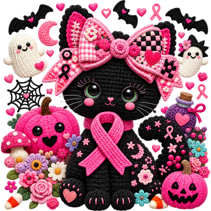 Breast Cancer Awareness Faux Yarn DTF Transfers – Ready to Press