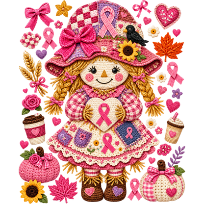 Breast Cancer Awareness Faux Yarn DTF Transfers – Ready to Press