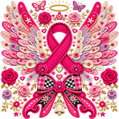 Breast Cancer Awareness Faux Yarn DTF Transfers – Ready to Press