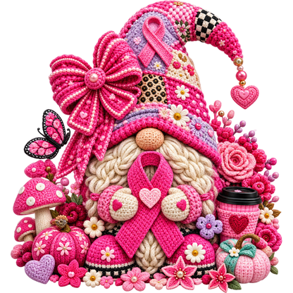 Breast Cancer Awareness Faux Yarn DTF Transfers – Ready to Press