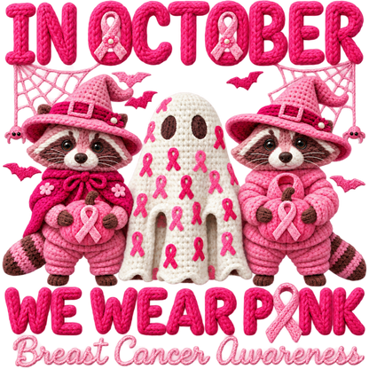 Breast Cancer Awareness Faux Yarn DTF Transfers – Ready to Press
