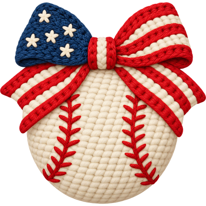 Y21 – Patriotic Red, White & Blue Bow Faux Yarn DTF Transfers