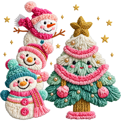 Y27 – Christmas Crochet Animals & Santa DTF Transfers