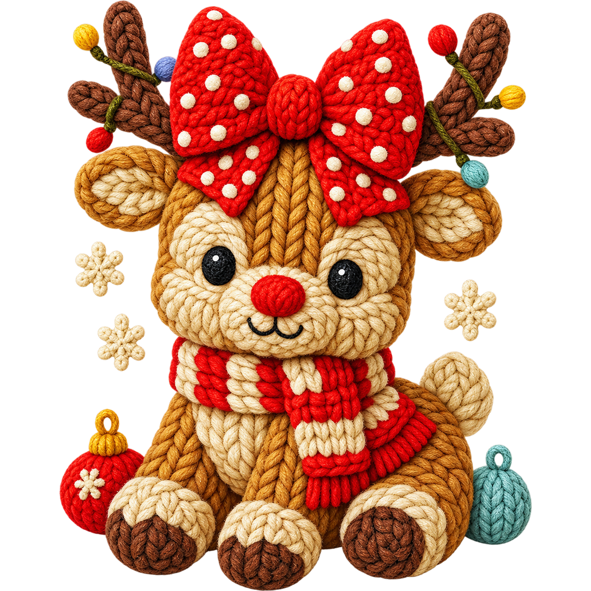 Y29 – Christmas Crochet Animals & Santa DTF Transfers