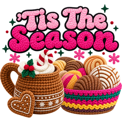Y3-1 – Christmas Concha & Cocoa Faux Yarn DTF Transfers