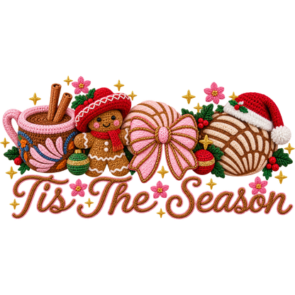 Y3-14 – Christmas Concha & Cocoa Faux Yarn DTF Transfers