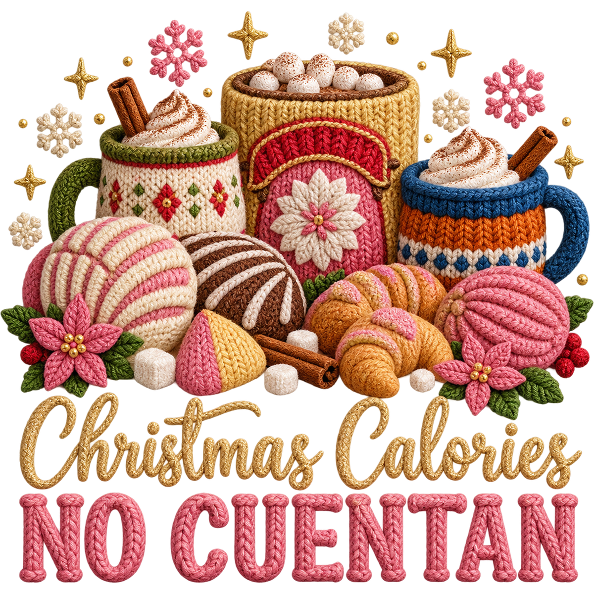 Y3-7 – Christmas Concha & Cocoa Faux Yarn DTF Transfers