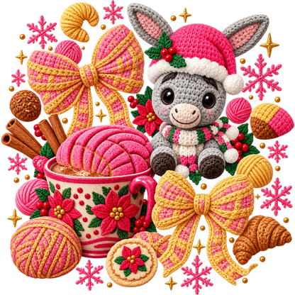 Y3-8 – Christmas Concha & Cocoa Faux Yarn DTF Transfers