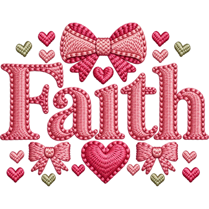 Y30 – Faith Heart Faux Yarn DTF Transfer