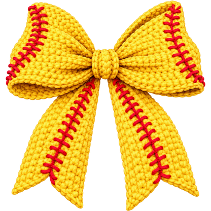 Y31 – Softball Bow Faux Yarn DTF Transfer