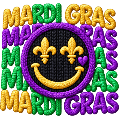 Y52-15 – Mardi Gras Faux Yarn DTF Transfers