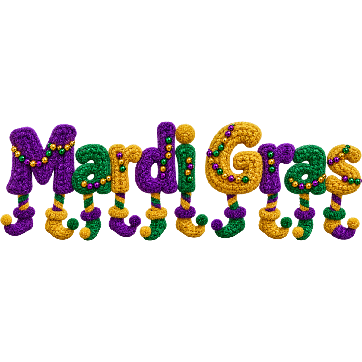 Y52-3 – Mardi Gras Faux Yarn DTF Transfers
