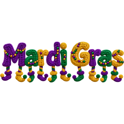 Y52-3 – Mardi Gras Faux Yarn DTF Transfers