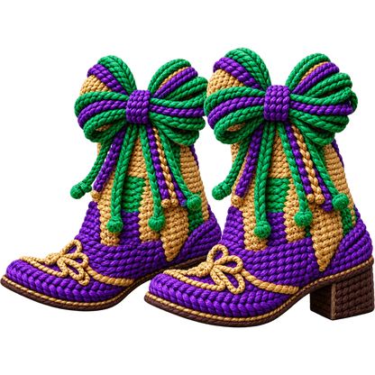 Y52-4 – Mardi Gras Faux Yarn DTF Transfers