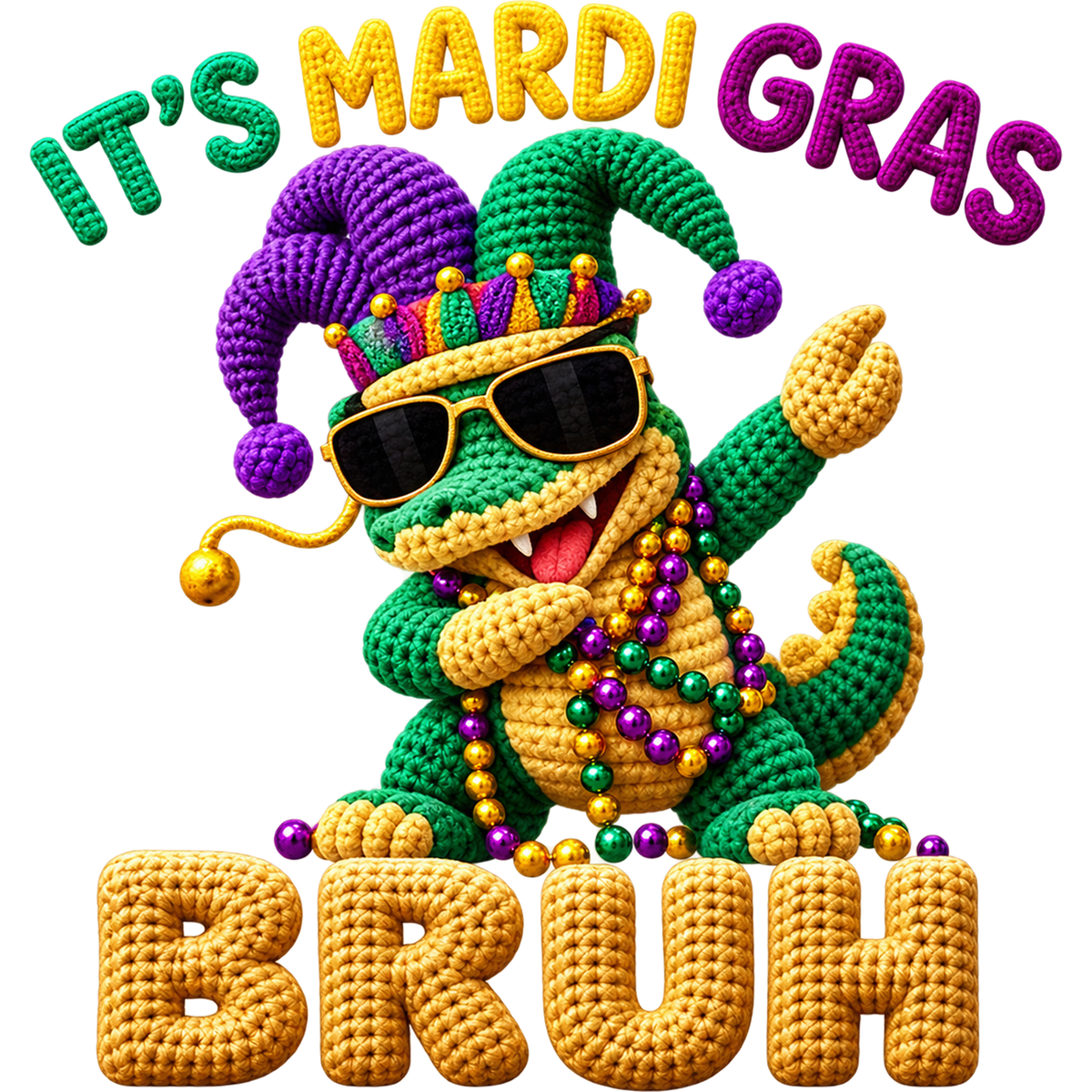 Y52-5 – Mardi Gras Faux Yarn DTF Transfers
