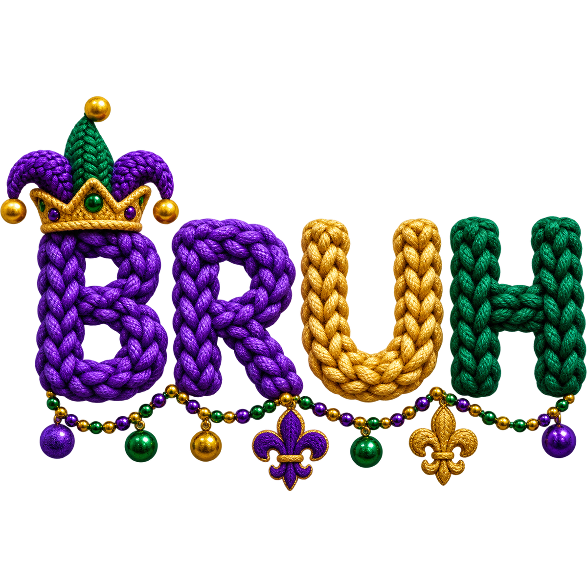 Y52-9 – Mardi Gras Faux Yarn DTF Transfers