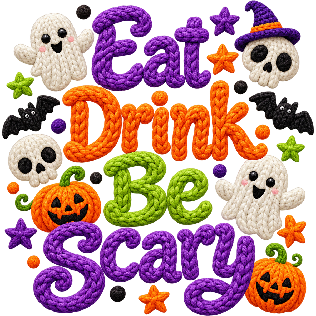 Y53-21 – Halloween Faux Yarn DTF Transfers