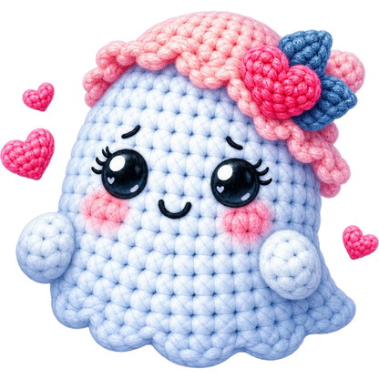 Y55-10 – Halloween Crochet Ghost DTF Transfers