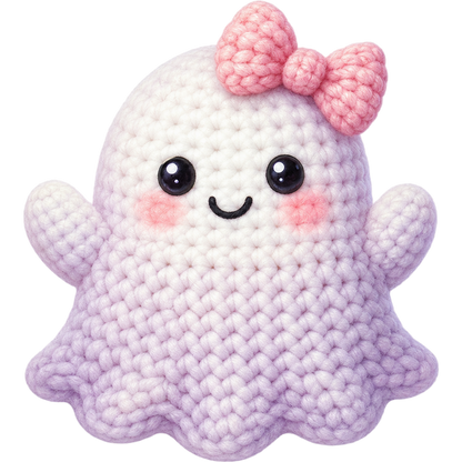 Y55-12 – Halloween Crochet Ghost DTF Transfers