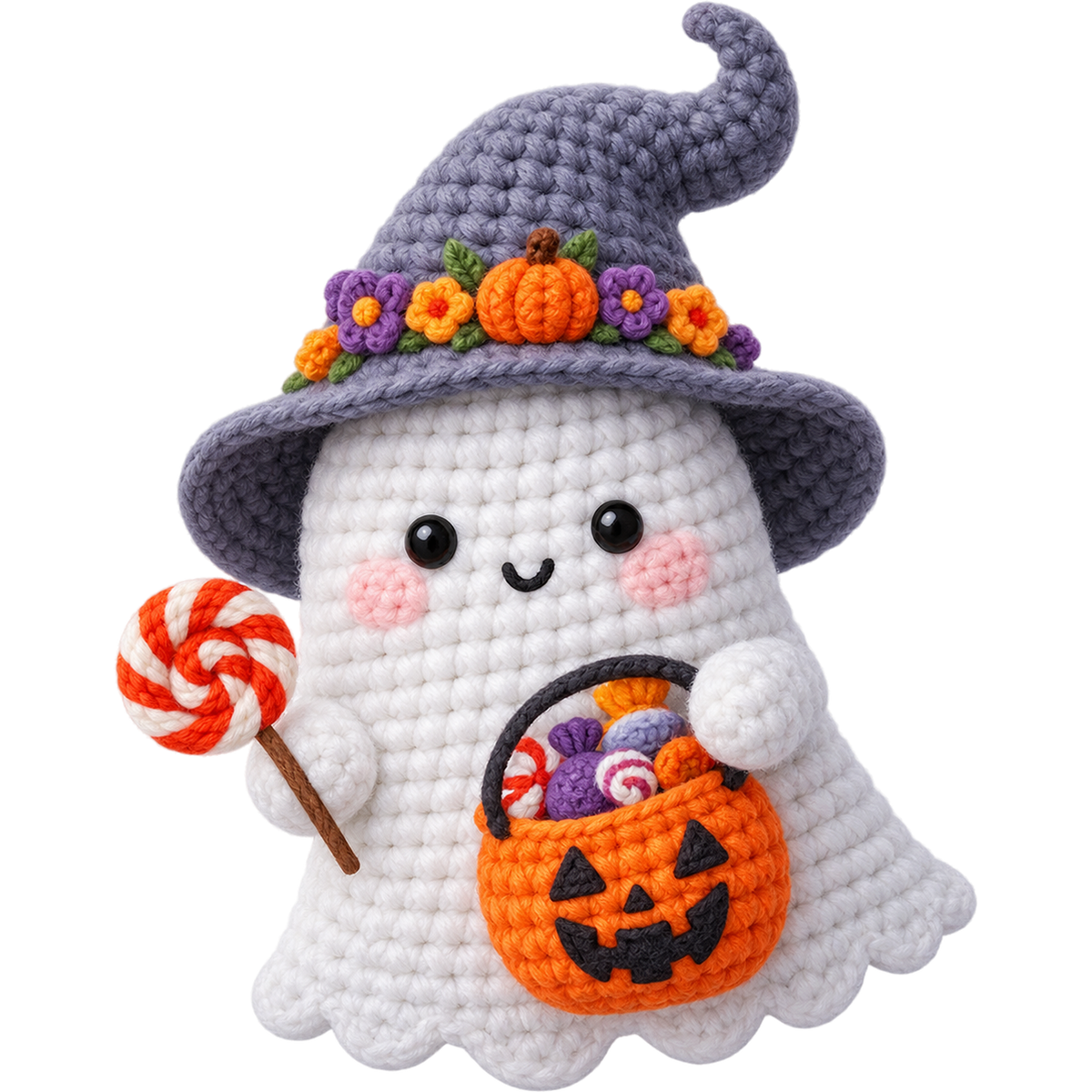 Y55-14 – Halloween Crochet Ghost DTF Transfers