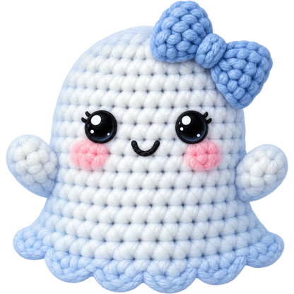 Y55-15 – Halloween Crochet Ghost DTF Transfers