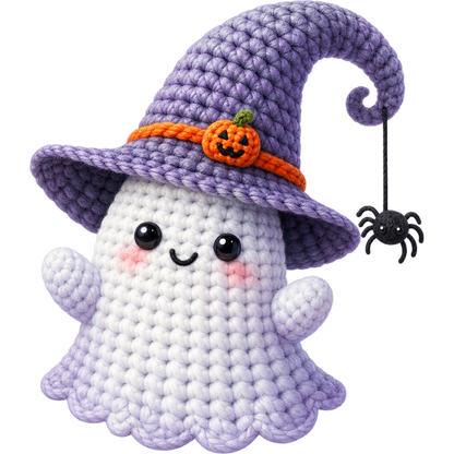 Y55-4 – Halloween Crochet Ghost DTF Transfers