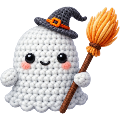 Y55-7 – Halloween Crochet Ghost DTF Transfers