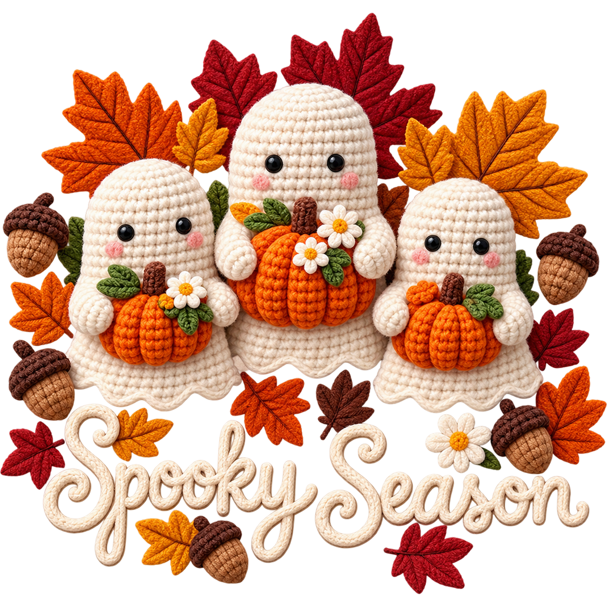 Y56 – Halloween Crochet Ghost DTF Transfers