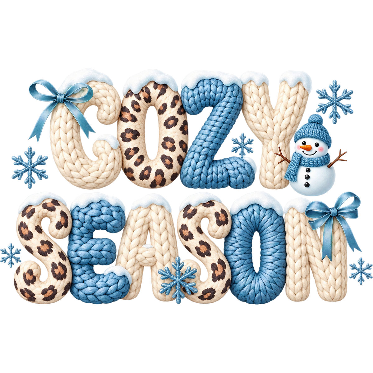Y6 – Cozy Season Faux Yarn DTF Transfer