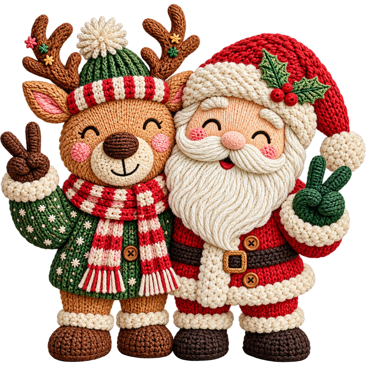 Y66 – Christmas Crochet Animals & Santa DTF Transfers