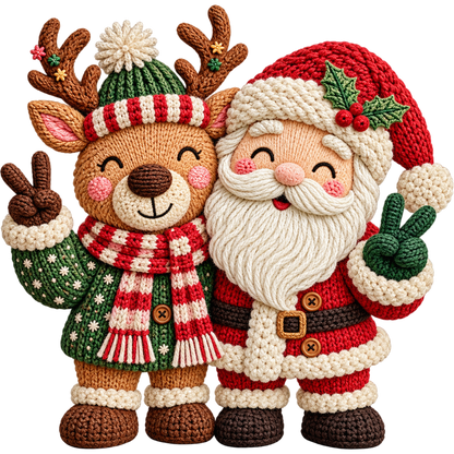 Y66 – Christmas Crochet Animals & Santa DTF Transfers