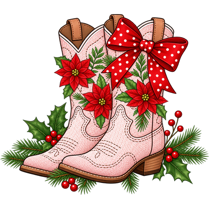 Y67 – Christmas Boots, Cocoa & Decor Faux Yarn DTF Transfers