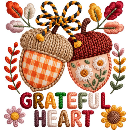 Y9 – Thanksgiving & Fall Faux Yarn DTF Transfers