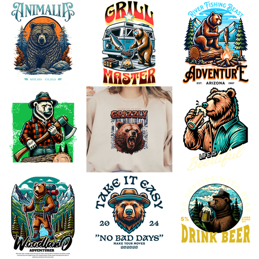 "Explore the wild side with these woodland adventure t-shirts."DTF Transfers