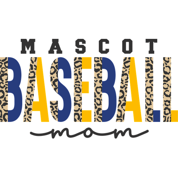 Celebrate your support as a proud baseball mom with this stylish, leopard print-themed graphic design!DTF Transfersdtf regular iron