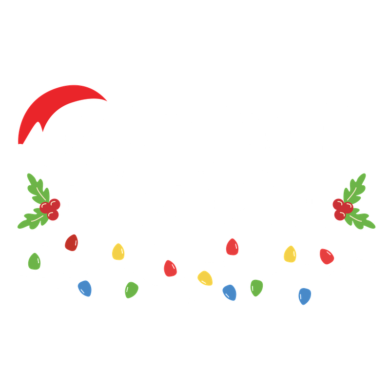 A fun holiday-themed design featuring the phrase "Most Likely To Get Drunk," decorated with a Santa hat and colorful lights.DTF Transfers heat press transfers dtf prints