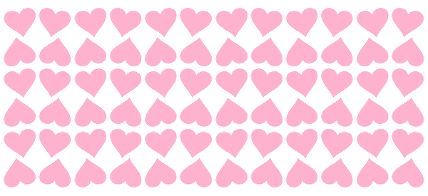 A fabric with green diamond pattern and pink hearts.UV Transfers