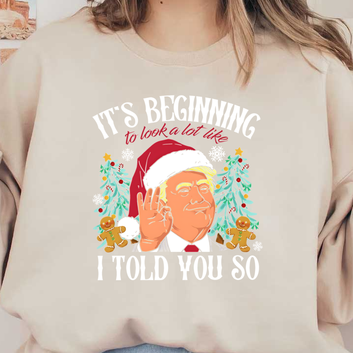 Celebrate the holiday spirit with this playful Christmas-themed graphic featuring a festive character, trees, and cheerful decor.DTF Transfers heat press transfers dtf transfers