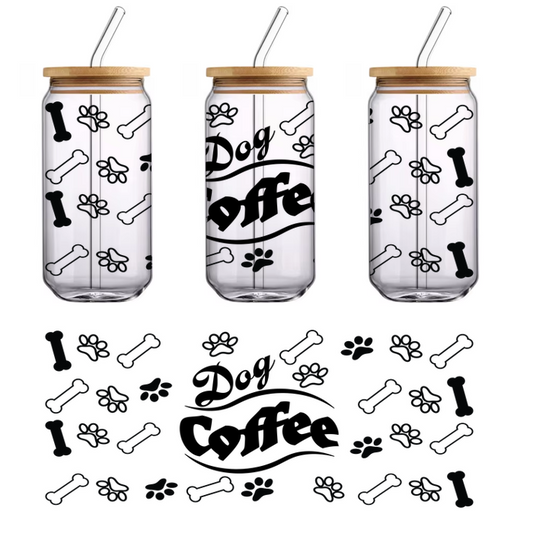 A playful border featuring alternating dog bones and paw prints, perfect for pet-related designs or invitations.UV Transfers dtf prints