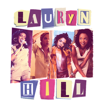 A vibrant collage of Lauryn Hill showcasing her diverse styles and iconic presence in music and fashion.DTF Transfers dtf transfers