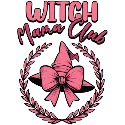 ¡Abrace su lado mágico con este divertido diseño de "Witch Mama Club" que incluye un lindo sombrero y lazo de bruja!