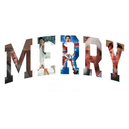 A festive "Merry Christmas" graphic featuring playful images within each letter, perfect for holiday celebrations.DTF Transfersdtf regular iron